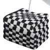 AZIDWERYQ Checkered Towels, 4-Piece Set, 14.6 x 29 in, Black and White Cotton view 1