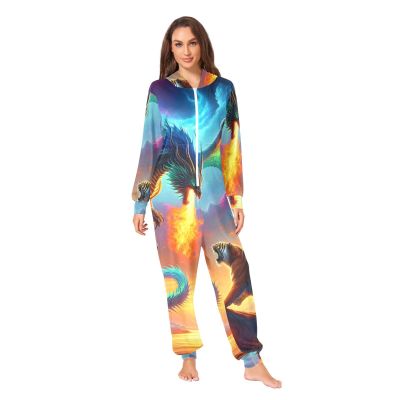 GAIREG Dragon Tiger Costume for Adults, Unisex One-Piece, Medium