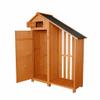 PRESTIGE HOME LIVING OUTDOOR Wooden Tool Cabinet with Attachment, Approx. 131 x 54 x 180 cm, Brown view 1