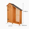 PRESTIGE HOME LIVING OUTDOOR Wooden Tool Cabinet with Attachment, Approx. 131 x 54 x 180 cm, Brown view 3