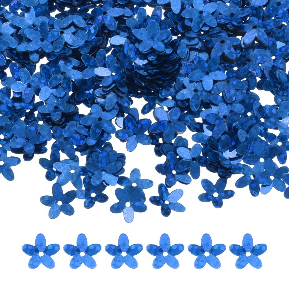 QUARKZMAN 50g Flower Loose Sequins 10mm Glitter Beads