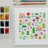 FINGERINSPIRE 9-Piece Bohemian Stencil Set with Brush 20x20cm view 4