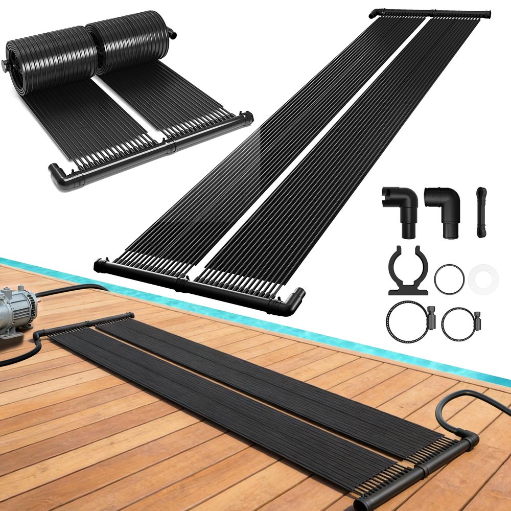 YRHome 600 x 70 cm Pool Solar Collector Kit, EPDM Solar Mat