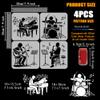 FINGERINSPIRE 4-Piece Music Performance Stencil Set view 2
