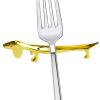 Metallic Chopstick Rest | Cartoon Fork Holder - Animal-Shaped Fork Rest for Restaurants & Hotels, Stainless Steel Stand for Spoon & Chopsticks view 1