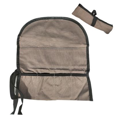 Gnrique Professional Woodcarving Tool Roll, 18 oz Canvas Chisel Bag with Gusseted Pockets and Bench Chisel Slots, Roll-Up Carry for Carvers, Luthiers and Cabinetmakers, Heritage Quality