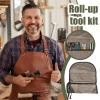 Gnrique Professional Woodcarving Tool Roll, 18 oz Canvas Chisel Bag with Gusseted Pockets and Bench Chisel Slots, Roll-Up Carry for Carvers, Luthiers and Cabinetmakers, Heritage Quality view 4