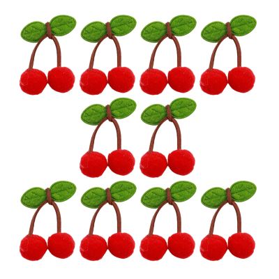 10 Pack Plush Fruit Pom Poms