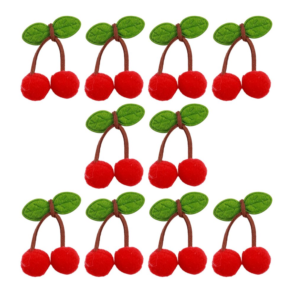 10 Pack Plush Fruit Pom Poms