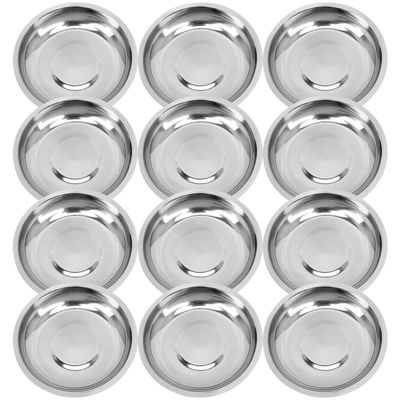 Milisten 12-Piece Set of 10 cm Stainless Steel Dipping Bowls