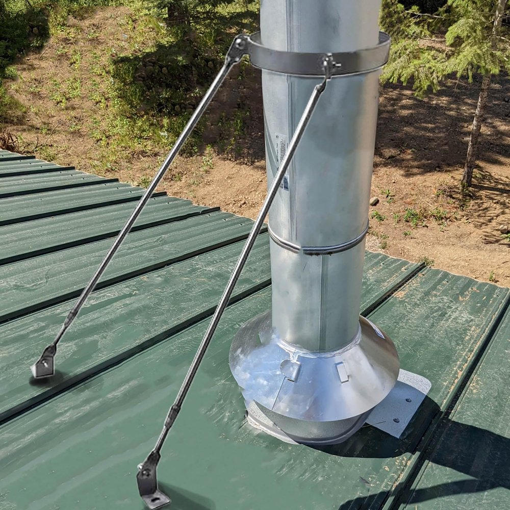 Stainless Steel Chimney Pipe Roof Brace Kit