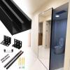Mirrored Sliding Door Kit with Concealed Floating Rail and Soft-Close view 1