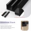 Mirrored Sliding Door Kit with Concealed Floating Rail and Soft-Close view 2