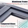Rear Window with Glass for Ventilation, Lockable Design for Bathrooms and Garages view 3