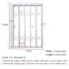 Anti-Theft Window Security Grille with Lockable Accordion Barrier view 2