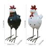 Rooster Garden Figurine, Resin and Metal view 2