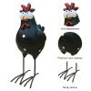 Rooster Garden Figurine, Resin and Metal view 3