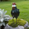 Rooster Garden Figurine, Resin and Metal view 4