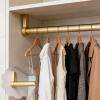 Garment Rod for Ceiling and Wall Mounting, Round Storage Rod for Small Spaces view 1