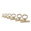 Polished Brass Pipe Clamp with Base, Fits 54 mm OD Tube view 2