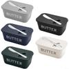 Butter Dish with Lid Groove, 6.57 x 3.82 x 2.91 in, with Spatula, Plastic Butter Container and Cheese Box, Dishwasher-Safe, Black view 3