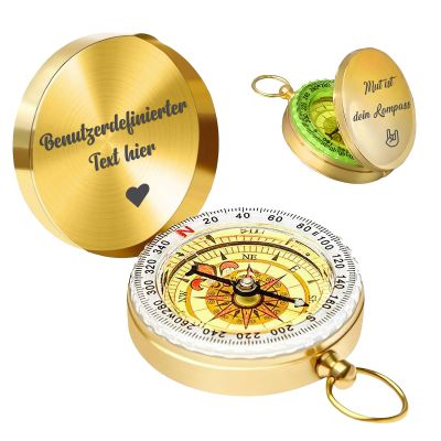 Personalized Engraved Compass with Luminous Numerals for Outdoor Camping and Navigation (Compass 5)