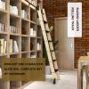 Library Ladder Hardware Kit with Rails, Rollers and Brakes view 2