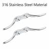 SENRISE 2 x L Marine Hardware Rope Cleats, 316 Stainless Steel, for Ships, Yachts, Marinas and Garage Walls view 3