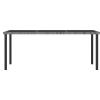 WGYHOME 7-Piece Gray Poly Rattan Garden Dining Set view 4