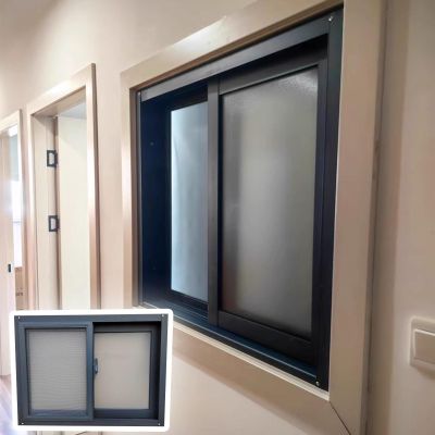 Sliding Window with Screens and Tempered Glass, Lockable Pane