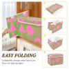 SyXIOP Modern Abstract Foldable Storage Container, 40 L, with Handles, Pink/Green, 42 x 32 x 30 cm view 4
