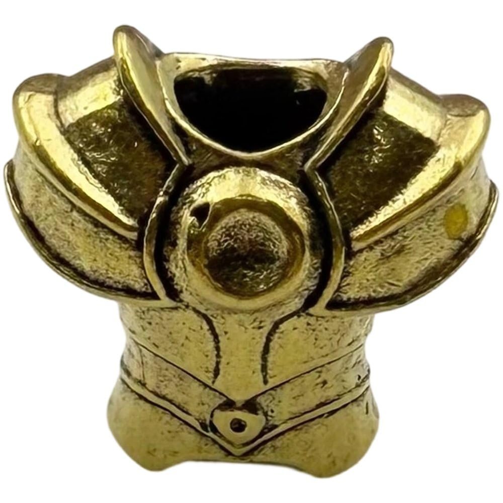 Antique Japanese Samurai Armor Brass Paracord Beads