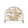 Decorative Curved Fireplace Guard with 3D Butterfly Design view 1