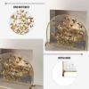 Decorative Curved Fireplace Guard with 3D Butterfly Design view 3
