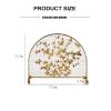 Decorative Curved Fireplace Guard with 3D Butterfly Design view 4