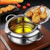 Stainless Steel Fryer Pot for Household Induction Cooktops with Thermometers view 3