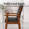 Tub Chair Leather Armchair with Wooden Frame – Comfortable Occasional Reading and Dining Chair for Living Room and Bedroom view 4