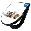 banjado D-Shaped Toilet Seat with Soft-Close, Black Kitten Design view 1