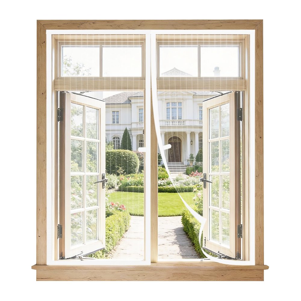 Upgraded Magnetic Insect Screen for Windows, 200 x 170 cm, White