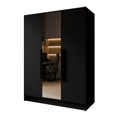 Margaret Hadas24 Goya Hinged-Door Wardrobe, Black, 150 cm