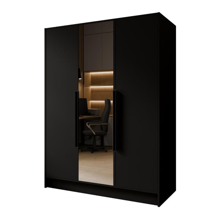 Margaret Hadas24 Goya Hinged-Door Wardrobe, Black, 150 cm