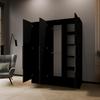 Margaret Hadas24 Goya Hinged-Door Wardrobe, Black, 150 cm view 3