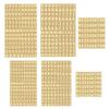 AVUELOI Small Letter Stickers, 640 pcs, 3mm, 4.5mm, Gold Glitter Self-Adhesive Alphabet Stickers for Graduation Cap Decoration, Vinyl for Scrapbook DIY Crafting view 1