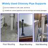 Outdoor Roof Chimney Support Bracket, Universal Steel Pipe Set view 2