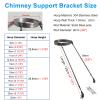 Outdoor Roof Chimney Support Bracket, Universal Steel Pipe Set view 3