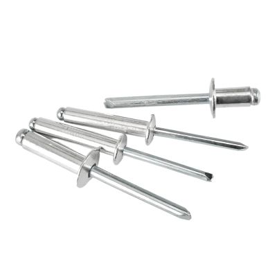 Blind Rivets, 1,065 Pieces, Aluminum Dome Head, Steel Mandrel, M3.2/M4/M5/M6.4, Pop Rivets, Pull Rivets, Exhaust Rivets (10 mm, M3.2, 45 pcs)
