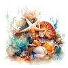 Toilet Seat Wall Sticker - Sea Life Theme view 1