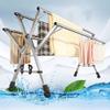 Stainless Steel Clothes Drying Rack, Portable, Foldable and Extendable, for Indoor and Outdoor Use view 2