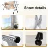Stainless Steel Clothes Drying Rack, Portable, Foldable and Extendable, for Indoor and Outdoor Use view 4