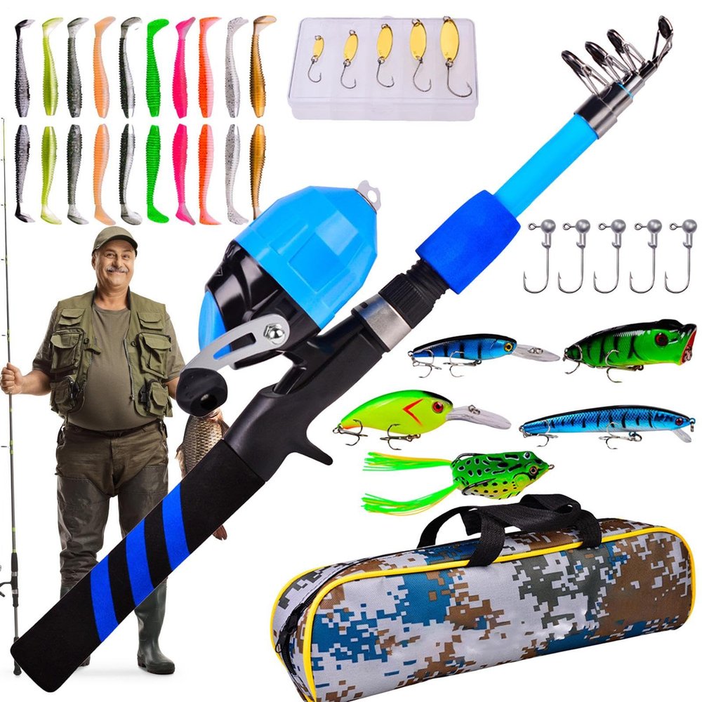 Kids' Fishing Rod Set, Breathable and Wear-Resistant